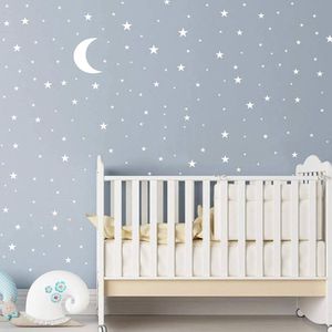 Ster Maan Combinatie Muursticker Voor Kinderen Baby Kamers Slaapkamer Achtergrond Woondecoratie Behang DIY Decals Kwekerij Stickers