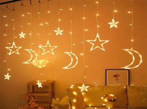 STAR Moon LED Gordijn Garland String Licht Eid Mubarak Ramadan Decoratie Islam Moslim party Decor Al Adha Gift 2202266956394