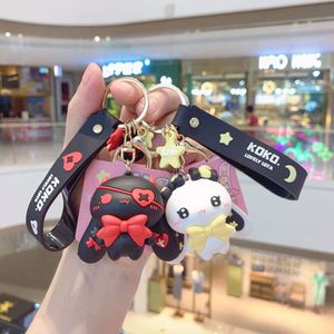 Star Moon Rabbit Pendant Nouveau PVC Adhésif Soft Adhésif Polaire Keychain Small Pendant Accessoires Couchette de trousseau