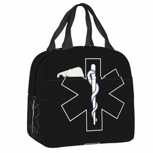Boîte à lunch Star of Life Boîte fuite EMT EMT Emergency Thermal Food Food Isulate Isulated Sac pour femmes Kids Portable Tote Sacs Z1VC #