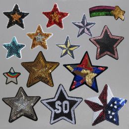 Broderie à paillettes étoiles DIY Ventes en gros 1-10 PCS MELT HOT ADHÉSIVE INTERIEUR Patch Sticks Patchs pour vêtements
