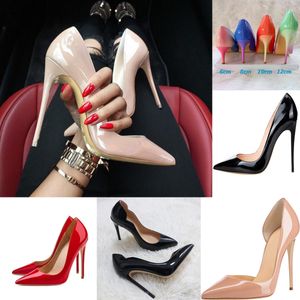 Chaussures de luxe Star Style Femmes Red Shiny Bottom Pumps Brand High Heel Shoes Robe Wedding Shoe