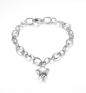 Bracelet de charne Star Urn Bracelet Holder Crémation Bijoux en acier inoxydable Bracelet de chaîne funéraire pour les femmes Gravable4137491