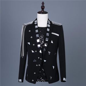 Ster met hetzelfde patroon lenspak jas mannen Koreaanse versie van de body pak jurk heren blazer jas heren jas sequin281L
