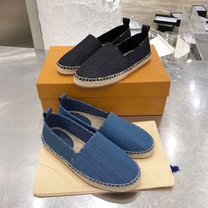 stuurboord platte espadrilles schoenen designer damesschoenen vrijetijdsschoenen zomer geweven sandalen met doos 513