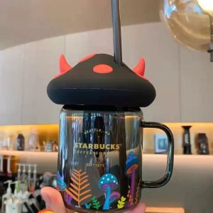 Starbucks Halloween beker zwarte kat Mokken paddestoel kleine duivel paradijs merk glas stro geïsoleerde water cup2024