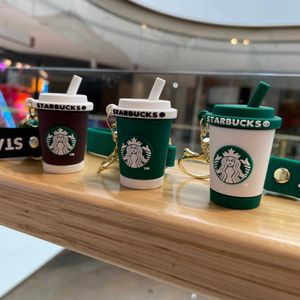 Starbucks taza de té de la leche llavero de dibujos animados 3D muñeca coche llavero colgante bebé Catcher regalo