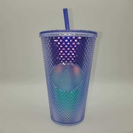 Starbucks Bezaaid Blauw Ombre 24oz Plastic Koude Beker 202184KS270J