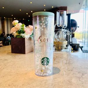Starbucks Valentijnsdag Mok Little Bee 473 ml Plastic bij begeleiding van schattig zoet water Cup 2xf8