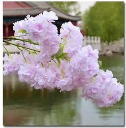 Stardrone Cherry Fleurs artificielles Fleurs artificielles Rose Purple Silk Sakura pour Centres de mariage et décorations de la maison