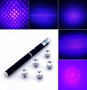 STARRY 5MW 405 Nm Blue Purple Laser Pen Stars Pointer met wolken sprankelende lantaarn Times Tunnel Patroon Lazer6531061