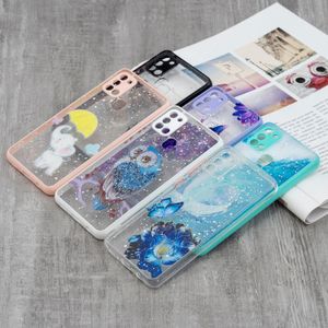 Étoilé Paillettes Époxy Téléphone étuis pour iphone 13 12 11 Pro X XS Max XR 8 Plus Samsung S20 S21 Ultra A32 A42 A52 A72 Couverture Acrylique