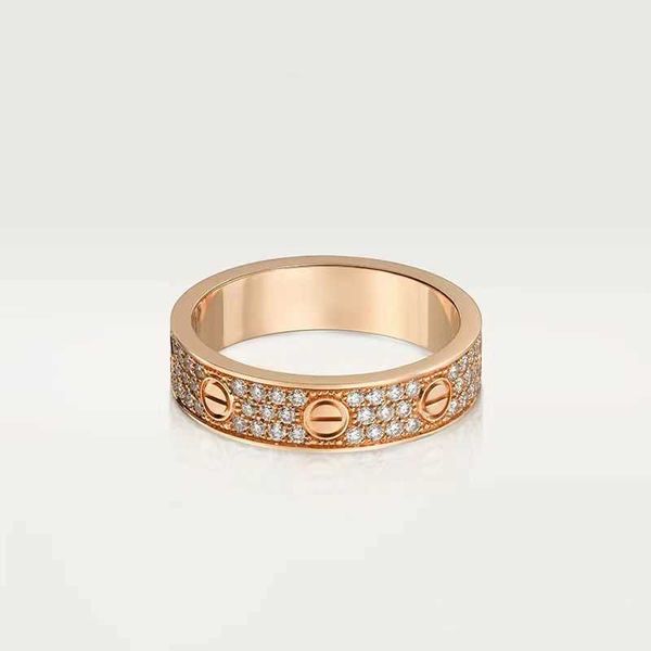 Starry Ring Love Rings Aim Lifetime Ring populaire Male et femelle Bague de diamant couple Full Diamond Light Luxury Wedding Bag Gift For Wife
