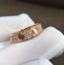 Sterrenring liefdesringen nagel Ring ontwerper voor dames emotie Titanium staal rosé goud verzilverd met volledige diamant voor Man Ringen bruiloft Verlovingscadeau