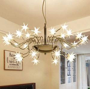 Lámpara colgante LED de cielo estrellado, lámpara LED moderna, luz de estrellas, lámparas colgantes de flores de hielo para salón, estudio, Bar, Hotel, iluminación del hogar MYY