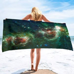 Serviette de plage en microfibre ciel étoilé, serviettes de voyage pour piscine Galaxy Universe, accessoires de plage légers, serviette absorbante à séchage rapide
