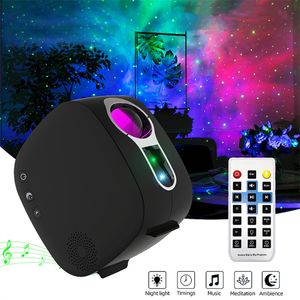 STARRY SKY PROJECTOR NACHT LICHT, LED Nebula Galaxy Aurora Effect, afstandsbediening Bluetooth -luidspreker, Star Moon Light voor kinderkamer, feest, woondecoratie, kamperen