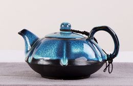 Service à thé ciel étoilé comprenant 6 tasses et 1 théière, ensemble exquis de marque en porcelaine émaillée Jingdezhen, tasse à thé Kung Fu