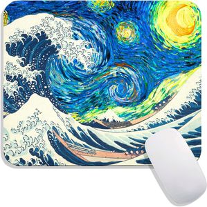 StarryNight Vangogh tapis de souris aquarelle tapis de souris texturés de qualité supérieure conception tapis de souris base en caoutchouc antidérapant tapis de souris d'ordinateur