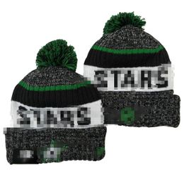 Bonnet étoiles avec Patch latéral de l'équipe de Hockey nord-américaine, en laine d'hiver, chapeau de Sport en tricot, casquettes de crâne
