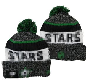 STARS Beanies Cap Wool Warm Sport Gebreide hoed Hockey Noord -Amerikaanse team Striped Sideline USA College Cuffed Pom Hats Men Women Women