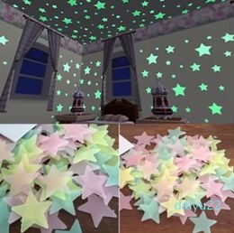 Sterren Glow In The Dark Muurstickers Lichtgevende fluorescerende muurstickers voor kinderen Babykamer Slaapkamer Plafond Home Decor