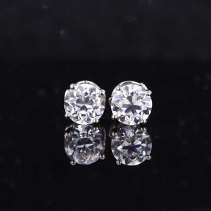 Starsgem 6.5mm One Carat Moissanite Earing 14k White Gold Women Fashion Style d Color Moissanite Oorbellen