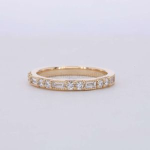 Starsgem Group Koop 10K 14K Gold Lab Gegroeide diamant Moissanite Vintage Baguette Eternity Ring