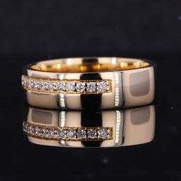 Starsgem Men Jewelry S925 10k 14K 18K Jaune Solid Gold Wedding Moisanite Ring
