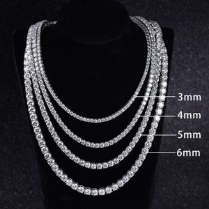 STARSGEM Sterling Sier Bayan Kolye Diamond Moissanite edelsteen tennisketen Ketting sieraden voor vrouwen