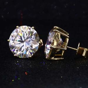 Starsgem Groothandelsprijs 14k Rose Gold Stud Earring 1.5 Carat Moissanite Oorbellen