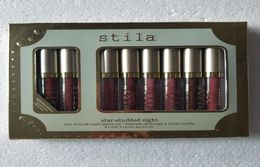 StarStudded Ocho estadías para todos los días Set de lápiz labial líquido Caja de 8pcs duradera duradera y cremosa líquida lápiz labial drop1711071