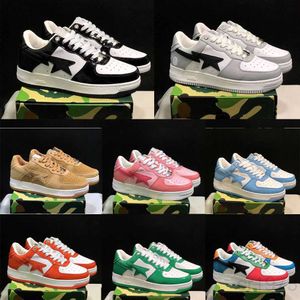 Stas Sk8 Sta Designer Casual Femmes Hommes Chaussures En Cuir Verni Noir Couleur Camo Combo Rose Abc Camos Bleu Gris Orange Vert Baskets