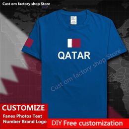 État du Qatar T-shirt Personnalisé Jersey Fans DIY Nom Numéro Marque T-shirt High Street Fashion Hip Hop Lâche Casual T-shirt 220620