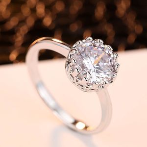 Déclaration couronne promesse bague or Rose argent AAAAA sona cz fiançailles bagues de mariage pour les femmes bijoux de fête de mariée