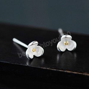 Verklaring Flower Stud Earring 925 Sterling zilveren kubieke zirkoon oorbellen voor vrouwen