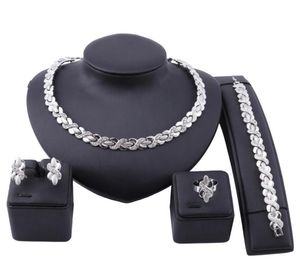Verklaring sieradenset merk Dubai gouden zilveren ketting sieraden sets hele Nigeriaanse bruiloft vrouw accessoires set4637897