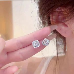 Verklaring Tennis Stud Oorbellen Echt 925 Sterling Zilver 8mm AAAAA cz Party Bruiloft Oorbellen Sieraden Voor Vrouwen Verlovingssieraden