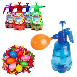 Estación de relleno de globo de mano con 500 globos de agua para niños Fun Color aleatorio 240403