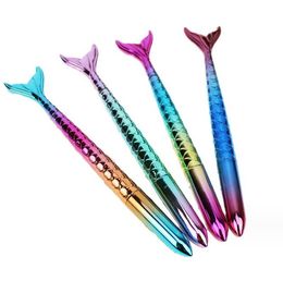 Stylos à bille sirène mignons Kawaii, stylos d'écriture pour étudiants, fournitures de papeterie, stylo Gel coloré créatif