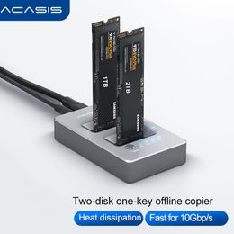 Stations ACASIS M.2 NVME USB 3.1 Gen2PEC Dual Bay Driver External Driver Station d'accueil Clone 10 Gbit