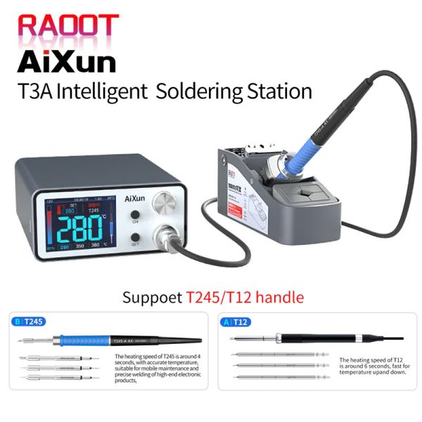 stations AIXUN T3A Station de soudage avec poignée T245 Conseils de fer à souder électroniques professionnels Outils de réparation de station de soudage de précision