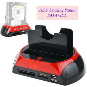 Stations HDD Accurement Station IDE Dual USB Clone Hard Drive Multi fonction lecteur avec Plug UK