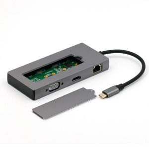 Stations Multifunctionele typec naar Hub VGA+M.2 USBX3 PD -adapter