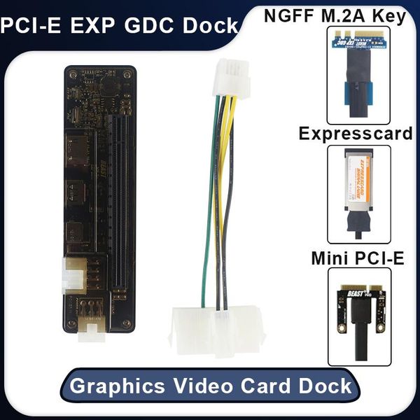 Stations PCI E EXP GDC Carte vidéo Acosité Station d'accueil externe Adaptateur pour ordinateur portable pour ordinateur portable (mini PCIE / NGFF / EXPRESSCARD)