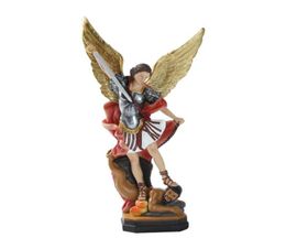 Statue Arts Crafts Resin Catholic Religious 20 cm 8 inchsaint Michael Sculpture beelden Craft Supplies Figurine heeft graad65609254394169