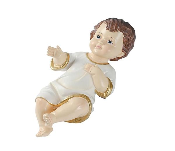 statue Artisanat Résine Délicate Chrismtas Bébé Enfant Jésus Statues 10 cm Longueur figurine artisanat fournitures Belle et de haute qualité3283385027