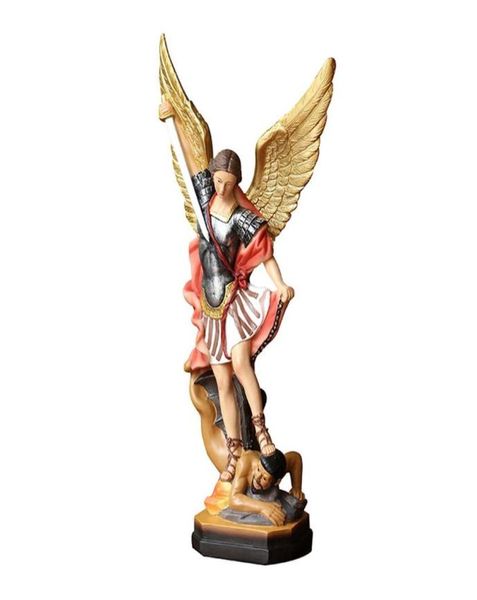 statue Artisanat Résine Catholique Religieux 30 cm 12 InchSaint Michael Statues Sculpture figurine artisanat fournitures Belle et haute qua1483263