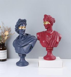 Statue de la déesse David ornement buste figurine résine artisanat mobilier de bureau scandinave traitement exquis de haute qualité4674447