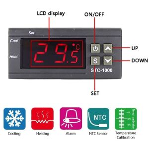 STC-1000 STC 1000 LED-digitale thermostaat voor incubator temperatuurregelaar Thermoregulator Relais Verwarming Koeling 12V 24V 220V